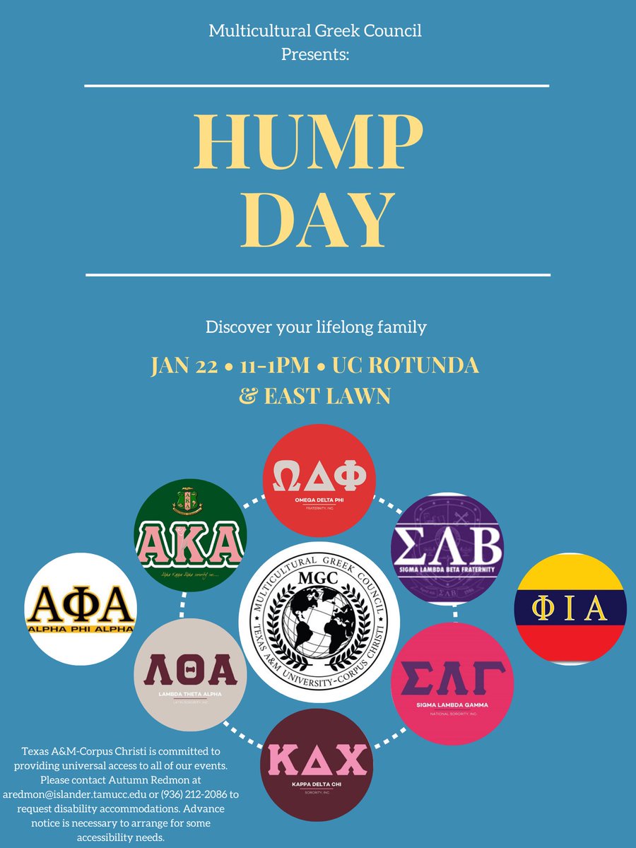 HELLO ISLANDERS!! Hope you all had a great Winter Break and are ready to start the new semester! Come on by Wednesday, January 22nd, to MGC’s Hump Day to check out the organizations and hopefully find your lifelong family!