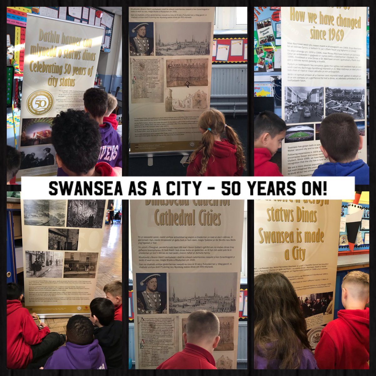 TerraceRoad's tweet photo. Thanks to @WestGlamArchive for our display boards based on Swansea as a city! #TRPfalcons thoroughly enjoyed using them #TRPhis #TRPlnf https://t.co/IINPu28HVn