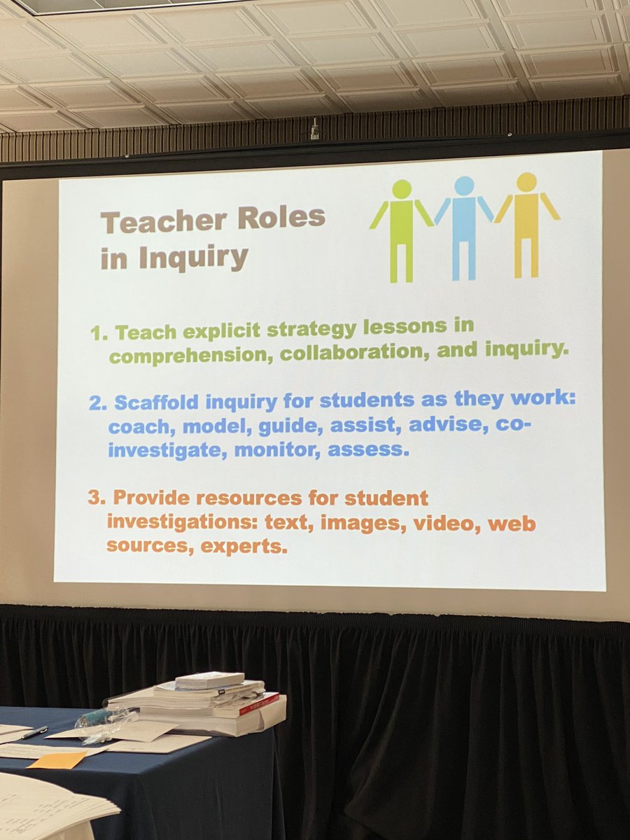 Mrs_Scheetz's tweet photo. What is our role as teachers during Inquiry? #hcharleston20 https://t.co/M5MdOnUkAP