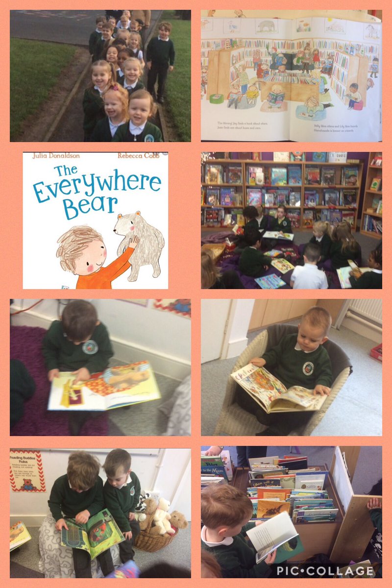 After reading ‘The Everywhere Bear’ Nursery excitedly visited our school library today,just like the children in our book!We then used positional language to play hide and seek with our own bear in the Library. #everywherebear #sjsbReading #sjsbMaths #positionallanguage