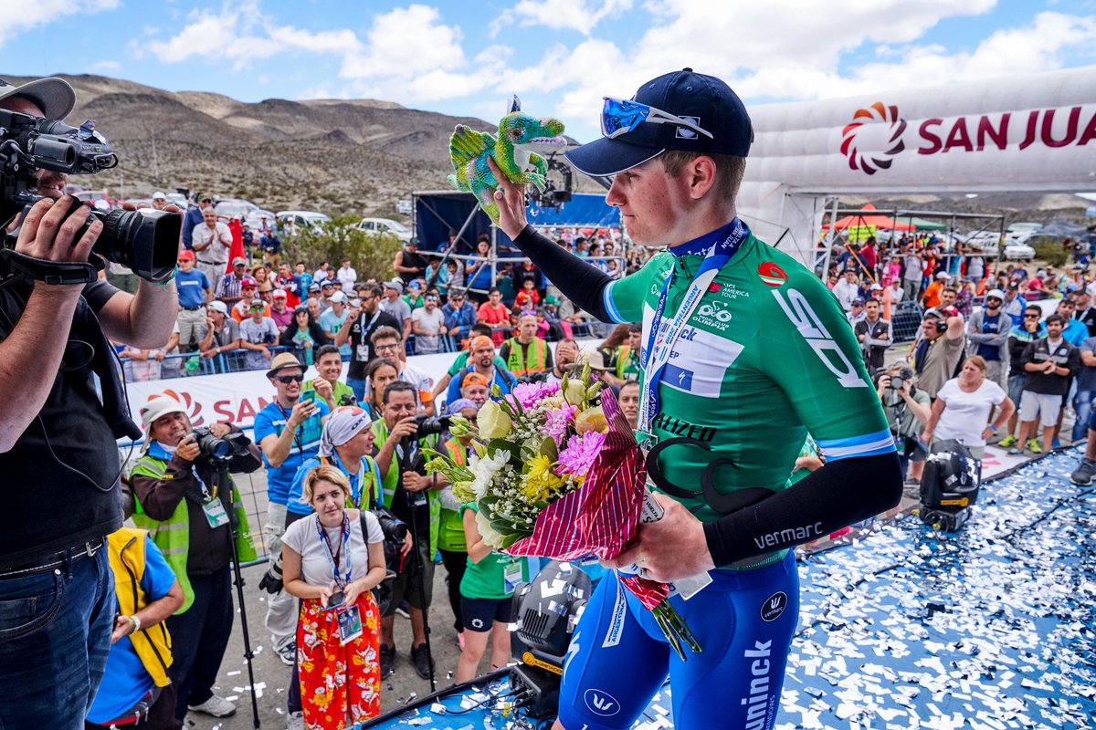 EvenepoelRemco's tweet photo. Throwback to last year’s Vuelta a San Juan, my first race with the pro’s! Can’t wait to start here again this Sunday! 🤟🏼⚔️🇦🇷
#wolfpackrules 
Photo’s: Sigfrid Eggers https://t.co/5FXFx6tOlN