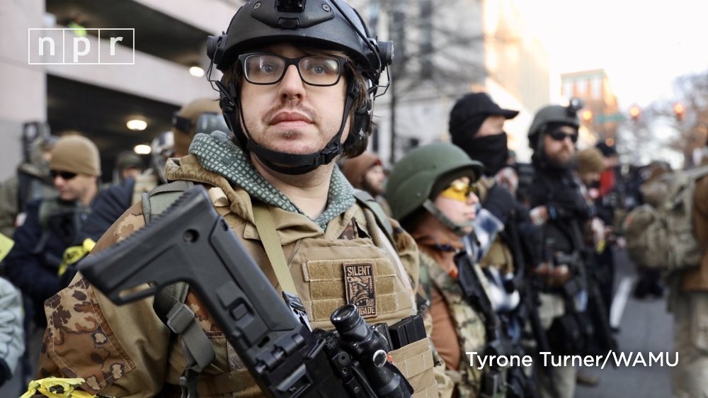 NPR's tweet photo. A state of emergency was declared in Richmond today, as thousands gathered at the state capitol for a gun rights rally.

Second Amendment advocates, armed militia members, politicians and law enforcement officials were in attendance. https://t.co/moK5BSqr39 https://t.co/v79w3ntq6s