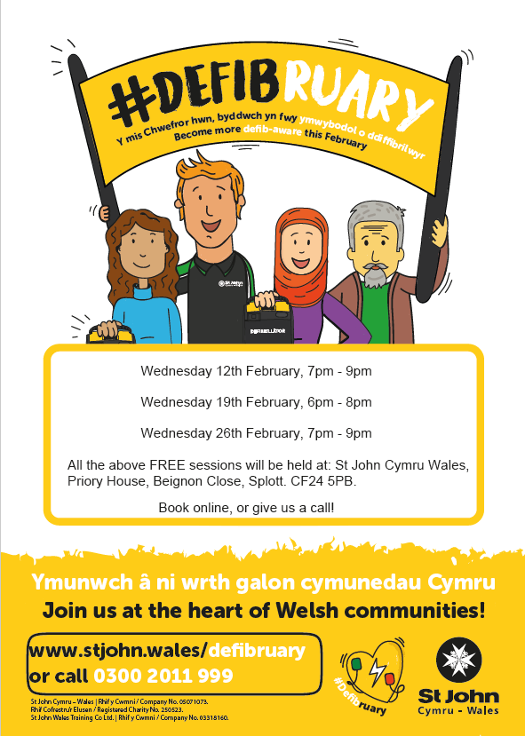 Kimbleelo's tweet photo. Hey, Twitter! Seen this? We are running FREE Defibrillator Awareness training at @SJCCityOCardiff this February! #Defibruary #DefibGeek #DefibAware #Defib #StJohnCymruWales https://t.co/kE3ypimgR7 https://t.co/aYWQJSmgba
