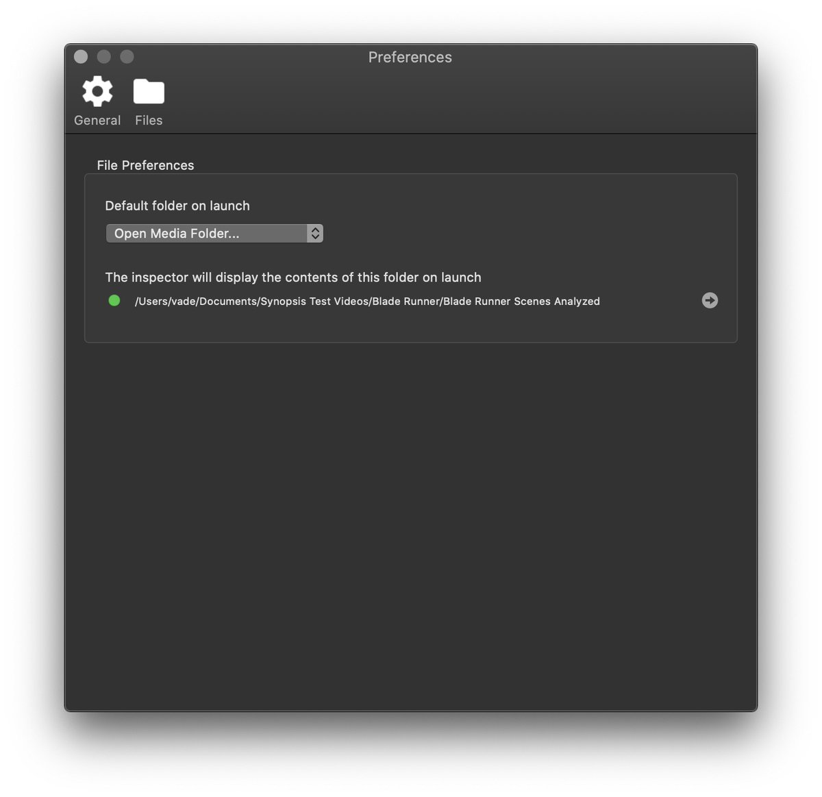 Choose thumbnail / poster frame time, and choose default folder to load on launch: