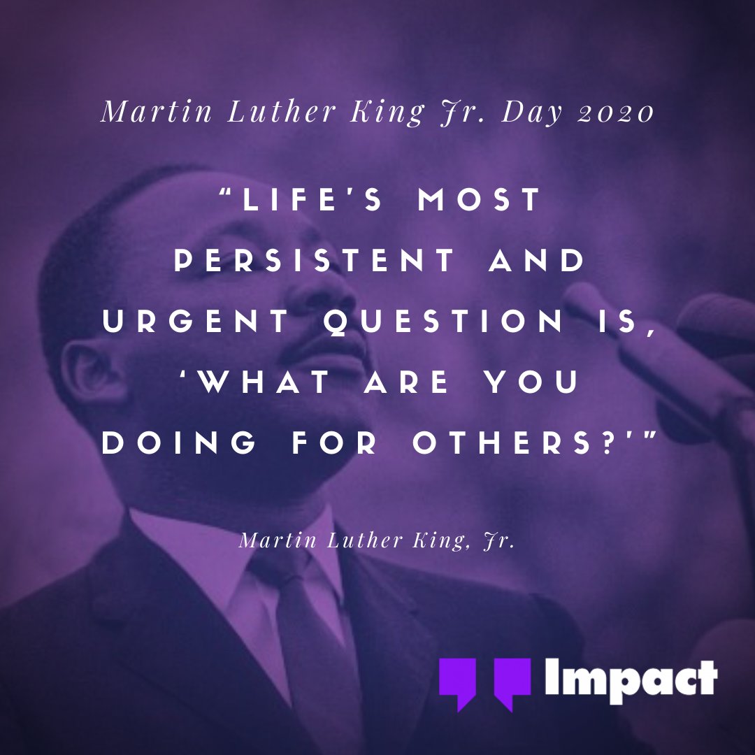 yp_impact's tweet photo. Today we honor the life &amp; legacy of Dr. Martin Luther King, Jr. May each of us remember to find time to do things that create a positive #impact.  #MLKDay https://t.co/Adh6XvDvO0