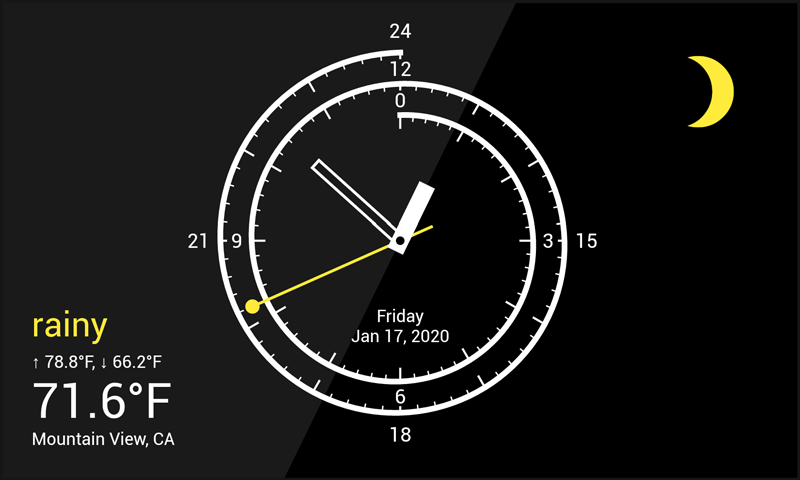 cherrystudio's tweet image. And the dark version of the clock. #FlutterClock #Flutter