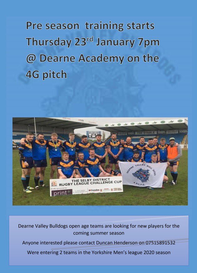 Looking for new players for summer season 🏉☀️everyone welcome 🏉 <a href="/DearneVBulldogs/">DearneValleyBulldogs</a> #southyorkshirerugby
