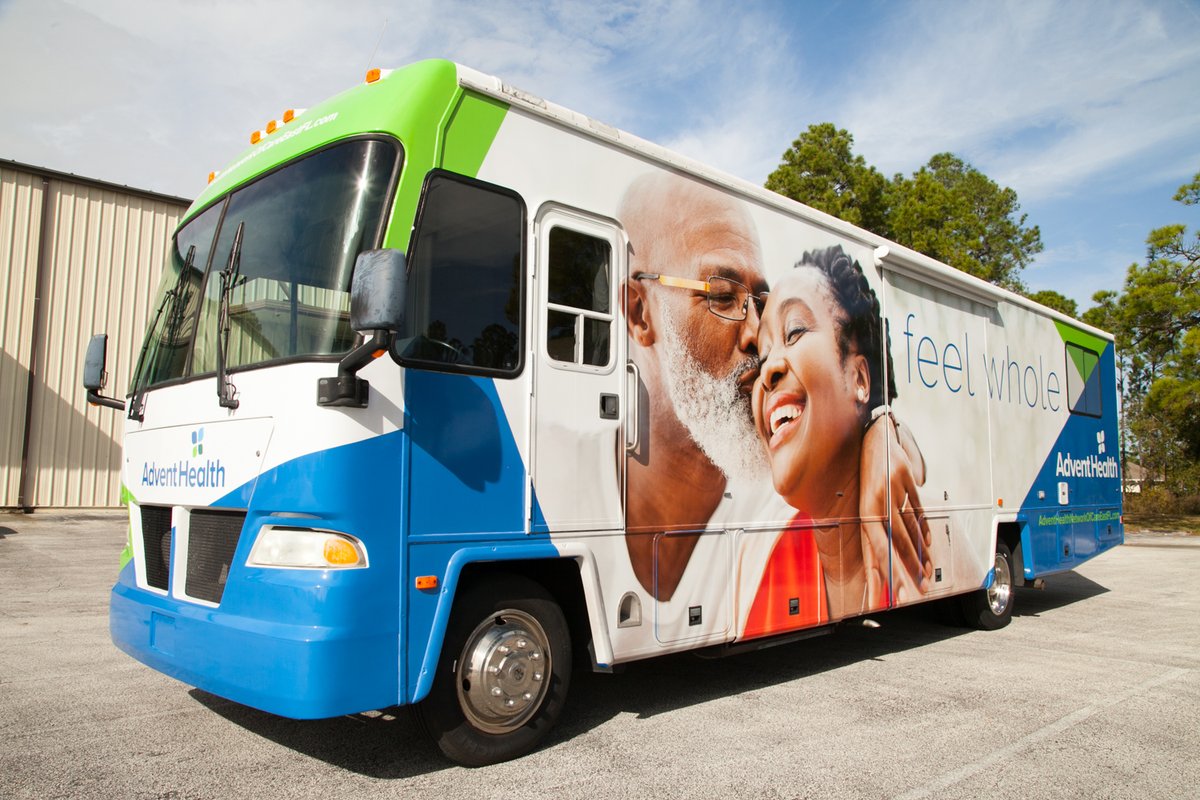 DMEVisual's tweet image. Check out the Advent Health Bus that the DME Visual team wrapped earlier this week. Our clients couldn’t be happier with the results and neither could we!

#buswraps #largeformatprinting #vehiclewraps #AdventHealth