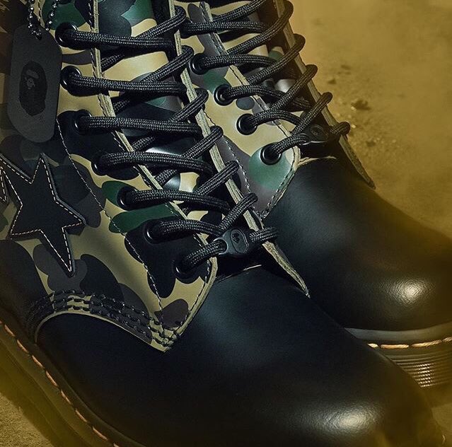 Shtreetwear's tweet photo. Dr. Martens Celeberates their 60th Anniversary with an Exclusive BAPE Collaboration! https://t.co/q7LjUFViFZ