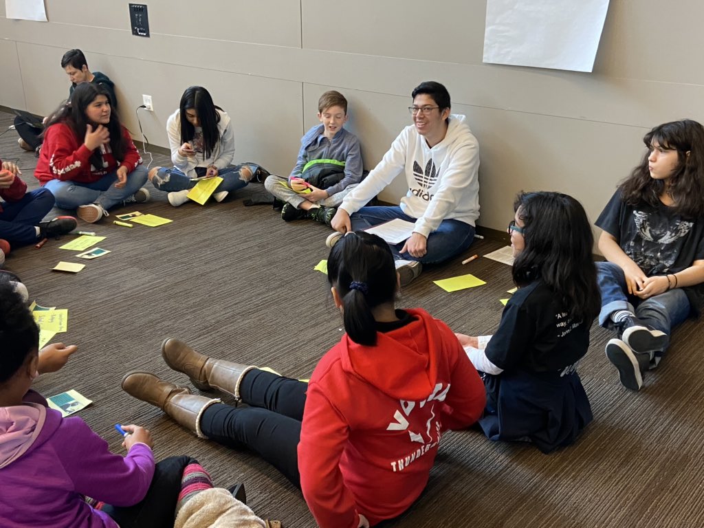gabdal2's tweet photo. Volta’s student voice committee partnered with SVC high school students to learn how to collect data on certain issues they want to address in the school, discussed actions plans, and learned about youth power...all on a day off! Now this is dedication! @VoltaSchool @CPSCivicLife https://t.co/JScFmWHXUP