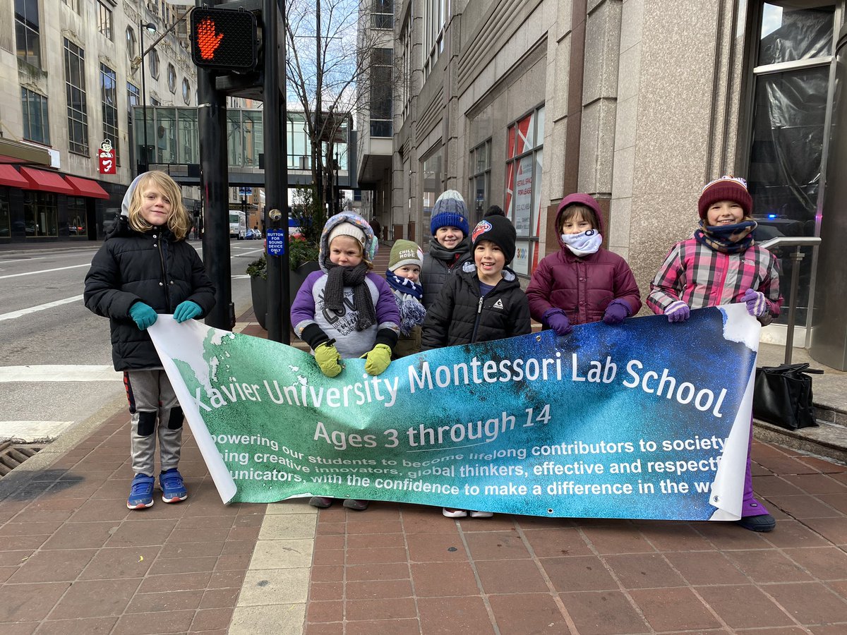 There were lots of Xavier people at today’s MLK March, including these little people!