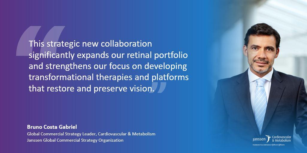 JNJInnovMed's tweet photo. Our newest #partnership with significantly expands Janssen R&amp;D’s Retinal portfolio, bringing us one step closer to advancing new and potentially breakthrough therapies for people living with retinal disorders. Learn more here: https://t.co/1MH7paE5A4 https://t.co/h6HOekzVmj