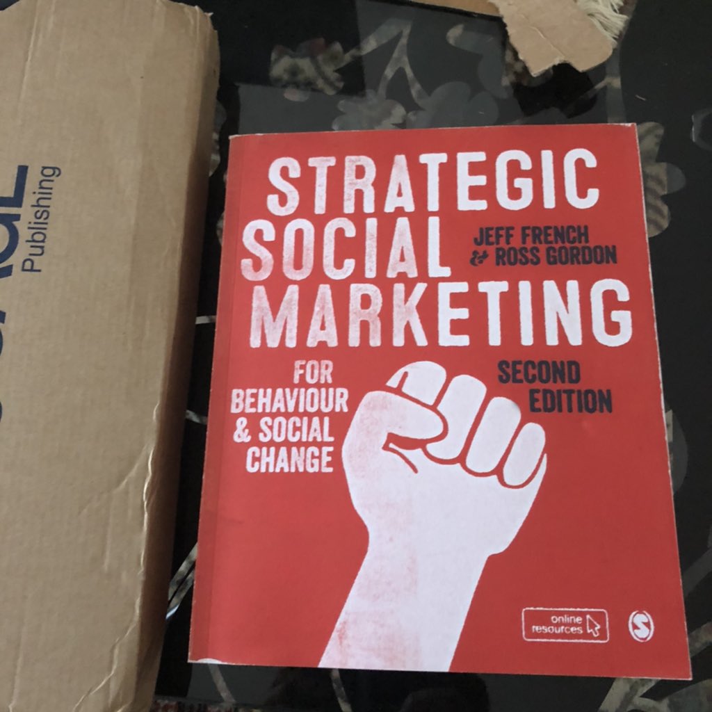 Just arrived, 2nd edition of #Strategic #socialmarketing..enriched with more theories and tools. Anyone involved in social and Behaviour change or interested in Social Marketing, definitely need to get this piece of “updated” wisdom by Prof @JeffFrenchSSM  @DrRossGordon #socmar