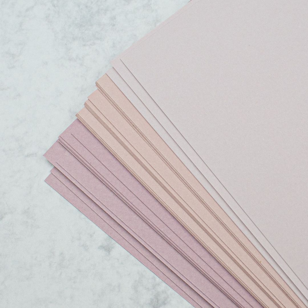 Friday we shared our 'Pink Trio' of favourite envelopes, today here is our A4 card Pink Trio - Blush, Rose Gold Matte &amp; Dusky Pink 🙌