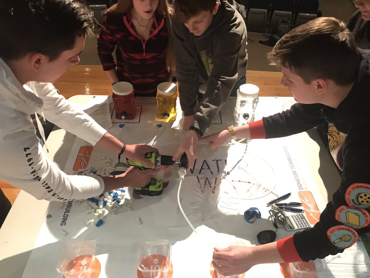KTJamsHamby's tweet photo. 1) Build a system to deliver any color water to any empty container

2) Individual time trials ensure all team members are accountable

3) Figure out a set of data to find a specific solution as a team

Thanks again to @ChallengeDisRVA for bringing WaterWorks to @AmeliaCountyHS https://t.co/fP13HGBuUk