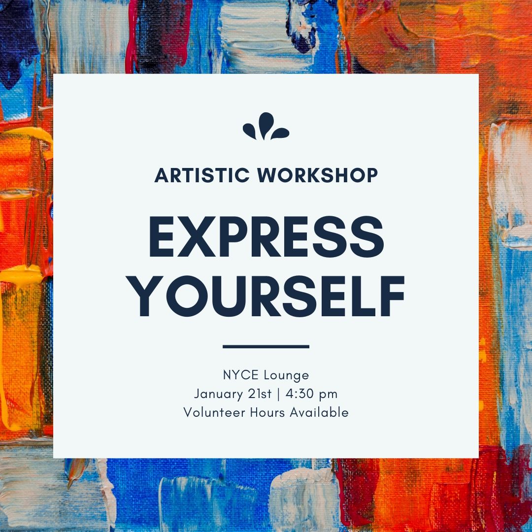 “Creativity takes courage”- Henri Matisse. Join us tomorrow afternoon for our Express Yourself through Art Workshop where we will explore how art and self-care go hand in hand. Volunteer Hours are available! Workshop starts at 4:30 pm #DBNC #NYCE #Dixiebloorcentre