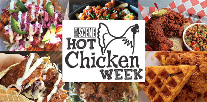 Do615Nashville's tweet photo. .@NashvilleScene's #HotChickenWeek kicks off today where you can enjoy $5 specials all around town! Try them all and vote your favorite -- here's the participating locations → https://t.co/oqdYysoWx9 https://t.co/5peXju3any