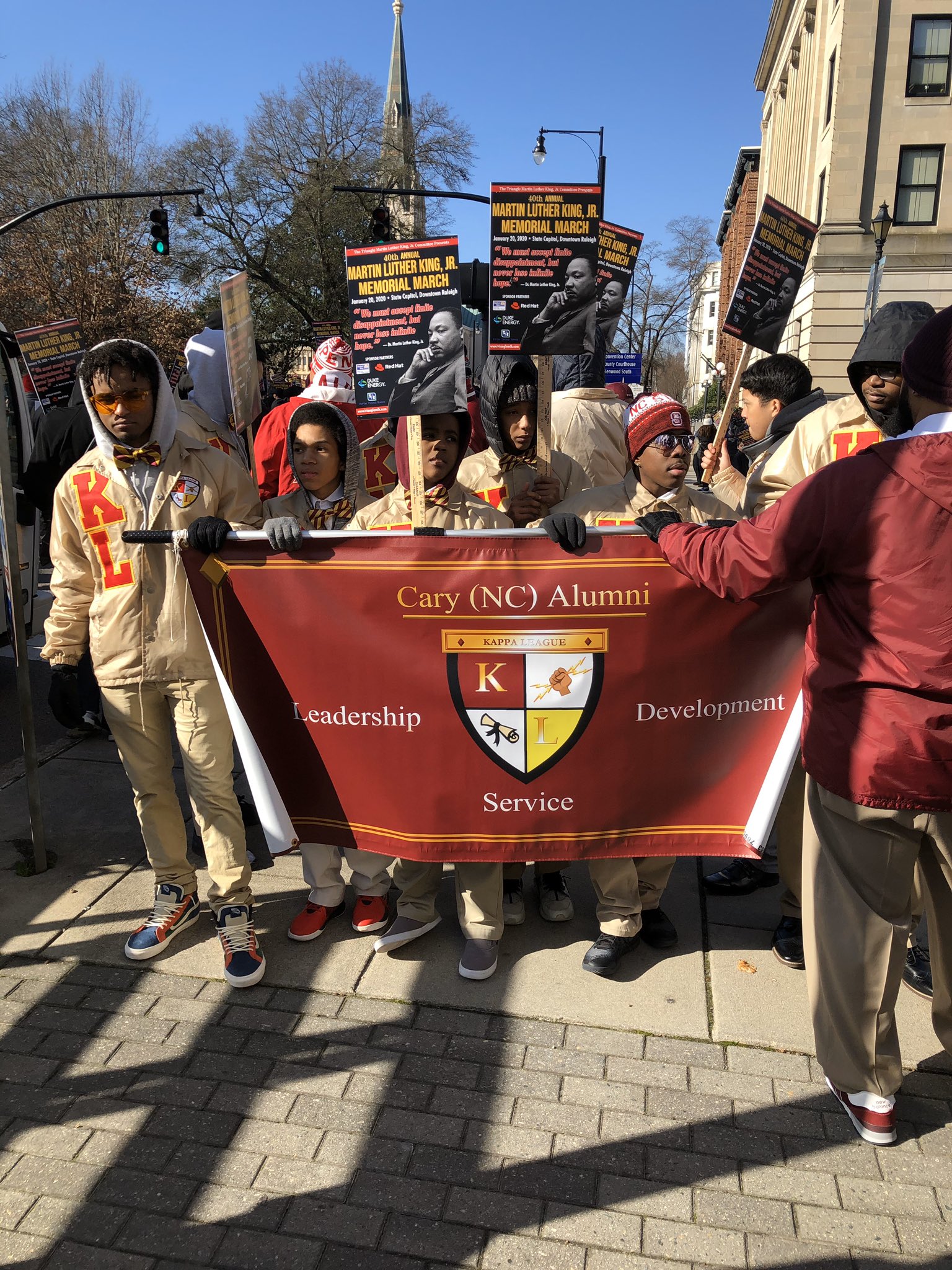 West Cary Imps on Twitter: "Josh, Ben Dominick honor the legacy of Dr. MLK Jr by participating in the 40th Annual MLK March in downtown Raleigh with the Kappa League of