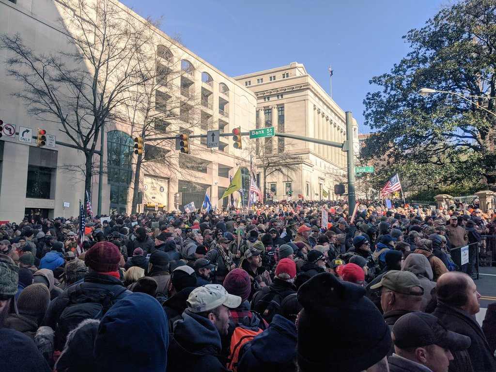 twp459's tweet photo. Today was a great day for all the MAGA Patriots that braved the long travel, cold cold weather that made a phenomenal statement about Americans today. We stand united in pursuit of freedom, liberty, justice for all. #NoSocialist

As well thank you @realDonaldTrump for all you do! https://t.co/G2Was7C8j1