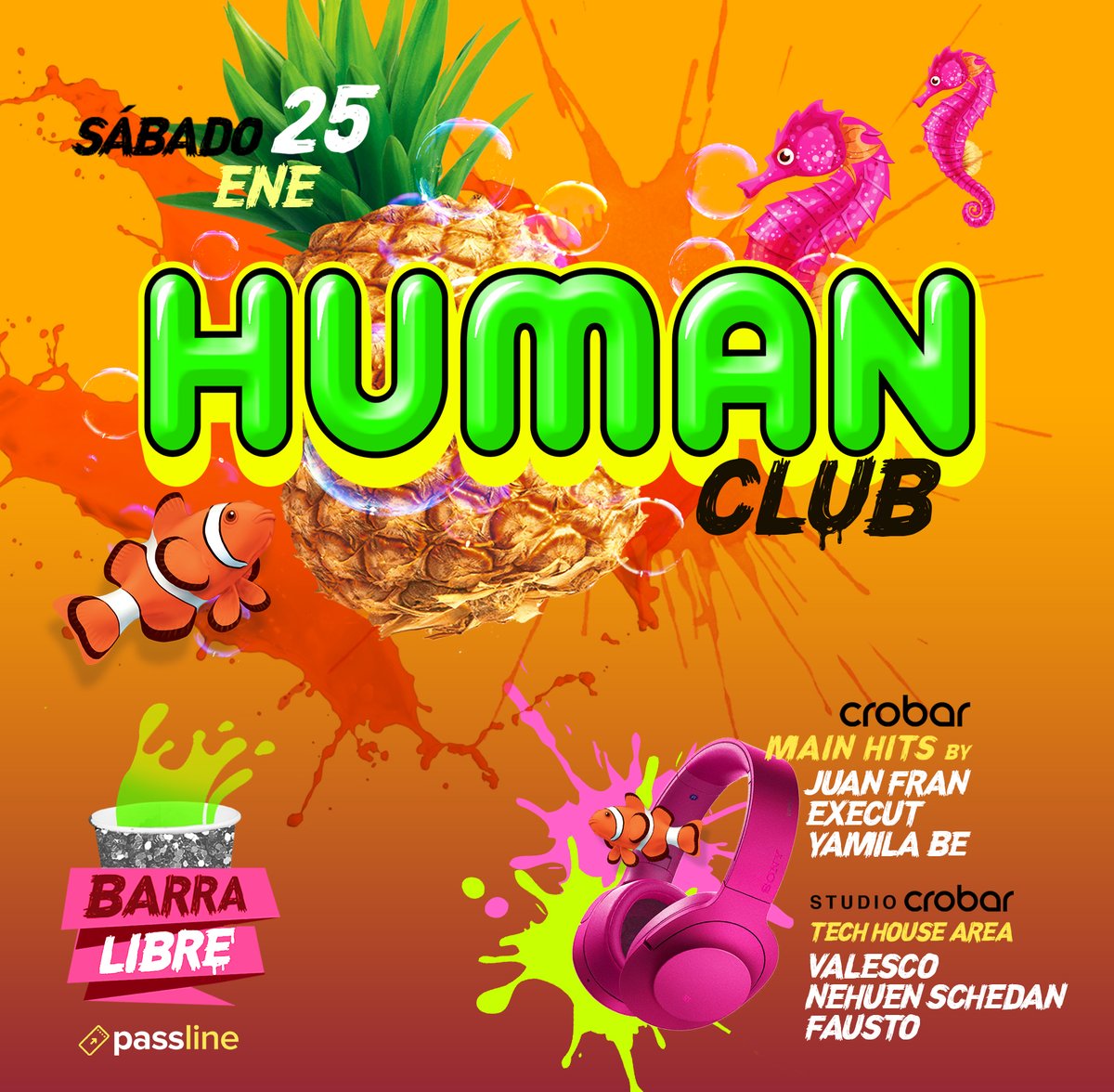 RheoBA's tweet image. 😎Verano ATR en HUMAN CLUB🏳️‍🌈 - BARRA LIBRE🍻
Chau Enero 2020, preparate para el sábado que se viene🚀
2 Pistas 😎🎵POP &amp;amp; Funny Music #Crobar🎵Techno &amp;amp; House #StudioCrobar
🎟Ticket General $750 -&amp;gt; bit.ly/30CYMQc
🎟Early Pack 2x $1400 -&amp;gt;