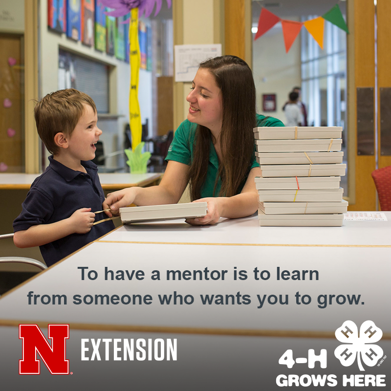 Nebraska4H's tweet photo. To have a mentor is to learn from someone who wants you to learn. Mentors are an integral part of @4H They provide a positive environment for kids to learn by doing offering guidance and encouragement for youth to develop their own pathway in 4-H. #NationalMentoringMonth https://t.co/wZWjrn2M6E