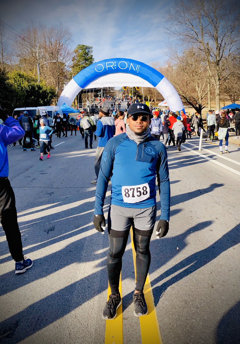 DrCSLPadgett's tweet photo. Just finished race 3 of 30 for the year! #MLKDrumRun S/o to @apslat for running the race as well as @Mr_Glick_ @zackoryk Despite being 24 degrees w a wind chill of 14, we kept running! #fitleaders #fiteducator #werunatl #itdoesgetcoldinatl @docdrewlovett https://t.co/iO6itHszQ4
