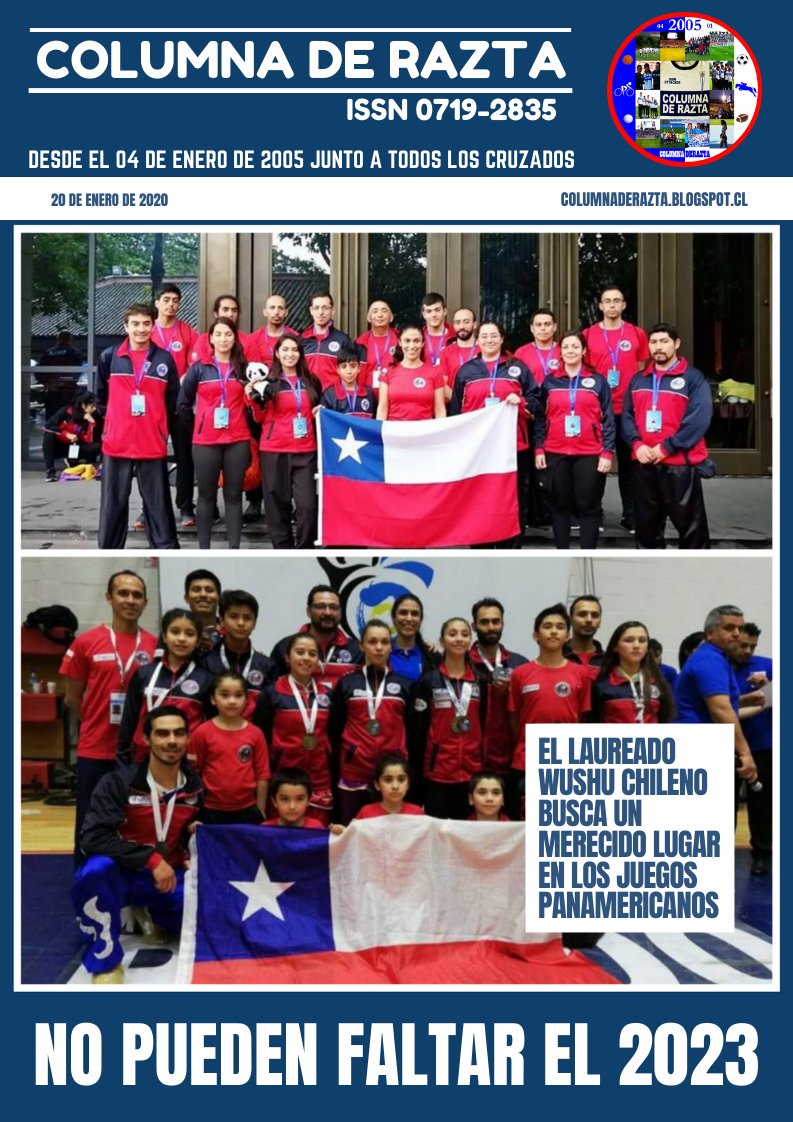 Edición del 20 de enero de 2020: No pueden faltar el 2023. 

#Wushu
#Chile