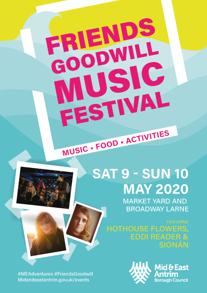 MEAcouncilevent's tweet photo. Listen to @U105radio this week for several chances to win tickets to #FriendsGoodwill Music Festival in #Larne. Eddi Reader, Hothouse Flowers, Sionan on the same bill https://t.co/E5OCYJ00tB