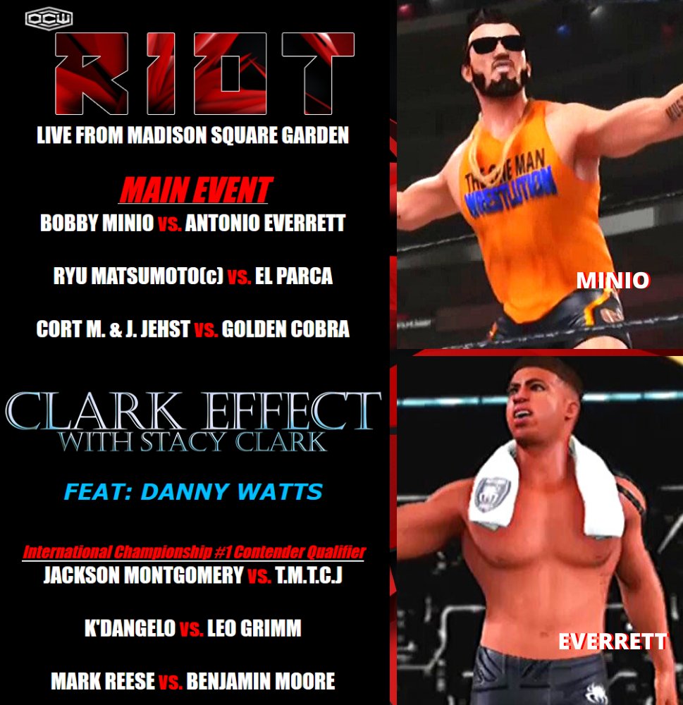 ocwfed's tweet photo. Riot 547 CARD: Aftermath https://t.co/4qEdex27oI

The journey to OCW: The Clash is just weeks away!
Scores will be settled! 1/30/2020 9PM EST

#OCWFED #WWE #WWE2K19 #FixWWE2K20
#WWE2K20 #EFED #playervsplayer #WeDontSim
#twitchtv #twitchaffiliate #twitchgamer #youtubegaming https://t.co/wi2JgX3dMr