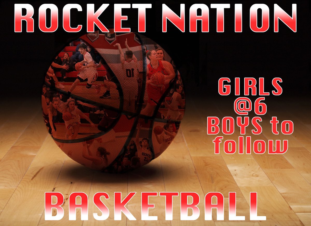 Come out tonight to support your Rockets play Red Oak! The game will be at home. Girls at 6 pm and boys to follow🚀🏀