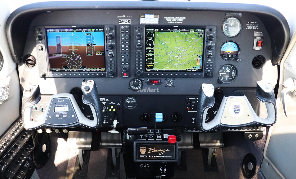 Controller's tweet photo. AIRMART, INC. recently posted this 2007 #Beechcraft G36 Bonanza 60th anniversary edition to https://t.co/hqOt5v5BBX. 1100 Hours SNEW, Garmin avionics, no damage history with complete and consecutive logs! #ControllerAircraft #PistonSingle
https://t.co/TRgb7dmXxH https://t.co/26vPrERcNp