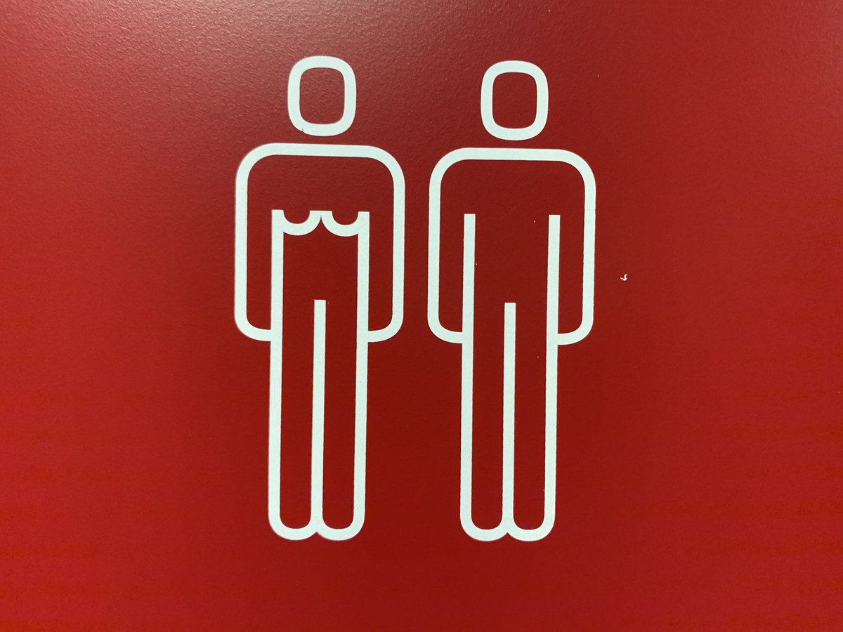triciawang's tweet photo. And we have another winner of the #shittydesign award in the category of a bathroom gender icon in Zurich, Switzerland - it just says so much about gender in Switzerland. Essentially women have BOOBS. That’s how they are different. 

It’s of no surprise to learn that: https://t.co/8z859wNQ91
