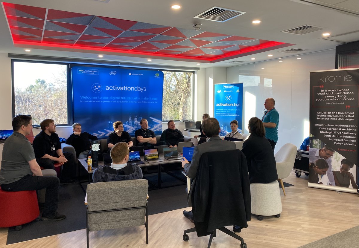 KromeTech's tweet photo. Thanks to @DellTechUK for our #dellactivation day today, with the team getting hands-on experience with the latest #dellclient hardware, learning about #workforcetransformation and gaining an insight into the future trends of client devices. #dellenablement #teamjandy https://t.co/TNQEEIlKU0