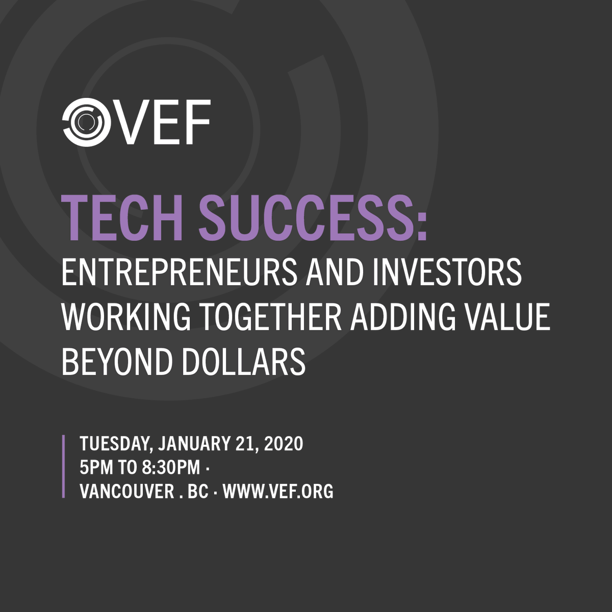 vefdotorg's tweet photo. We're so excited to be partnering with @ubcentrepreneur for tomorrow's Tech Success event. Don't have your tickets yet? Get tickets online here: https://t.co/Mkl0gKMFVA #UBCentrepreneur #YVRtech https://t.co/Jup5PckKEw