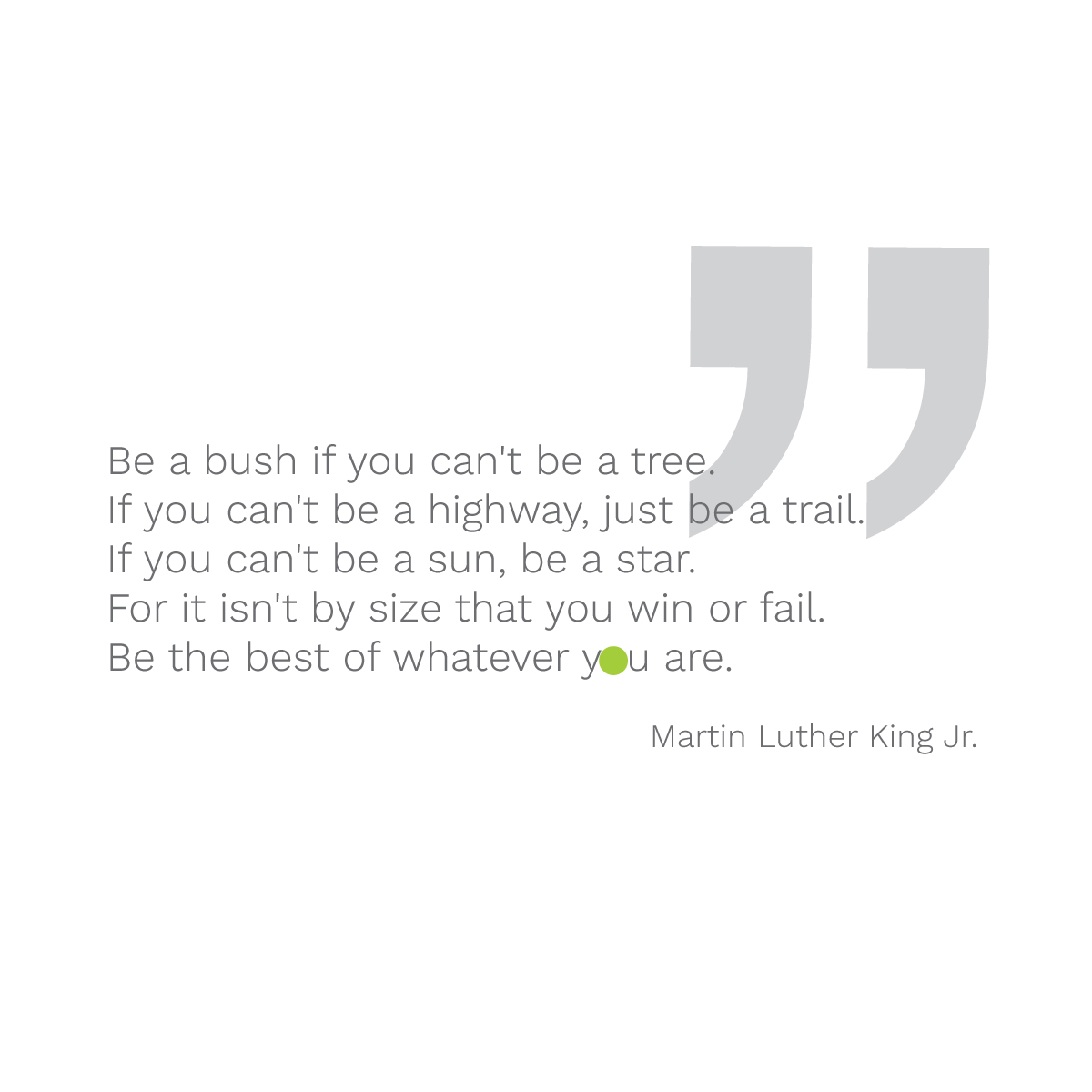 American activist. Winner of the Nobel Peace Prize. Leader. ReThinc offices are closed in honor of Martin Luther King Jr. We'll be back in action tomorrow!