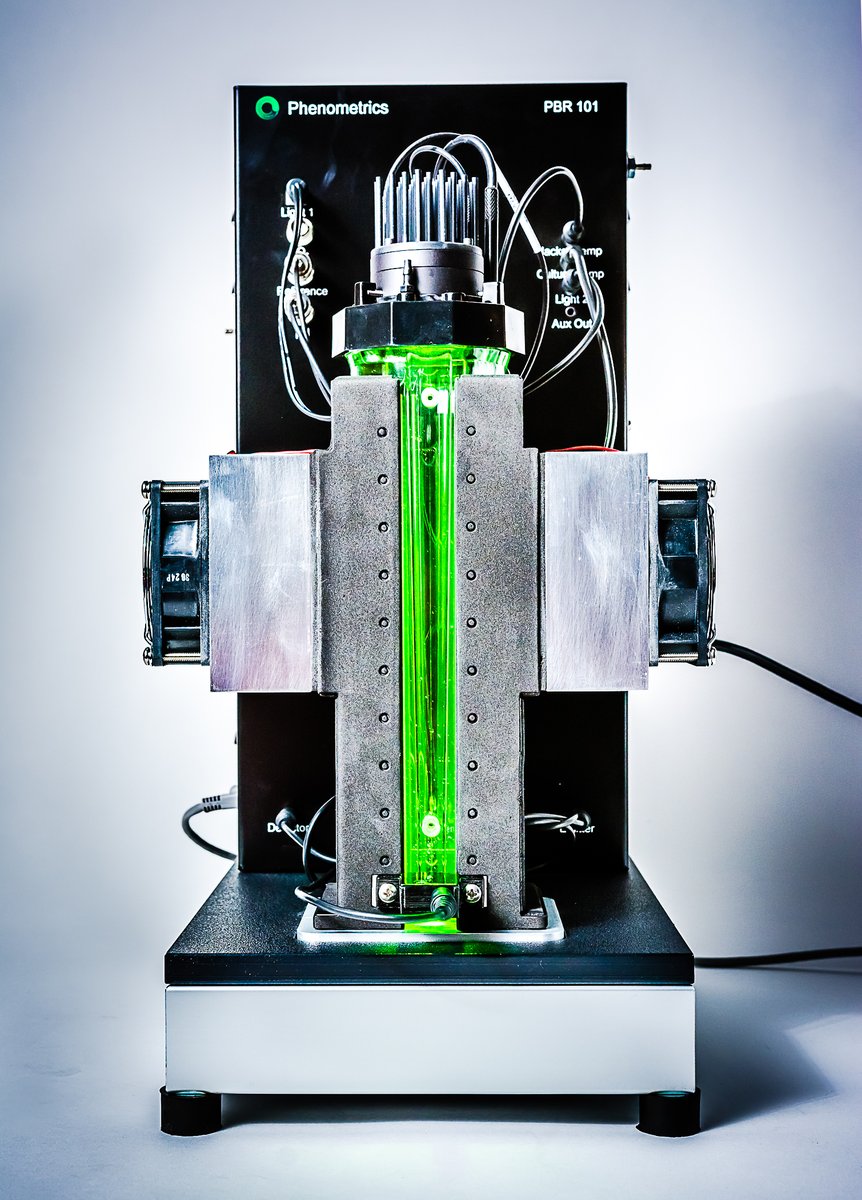 PhenometricsInc's tweet photo. The Phenometrics PBR-102 compact bench-top #photobioreactor was specifically designed to optimize and study the growth of #microalgae and #cyanobacteria. https://t.co/EvG54miNJ9