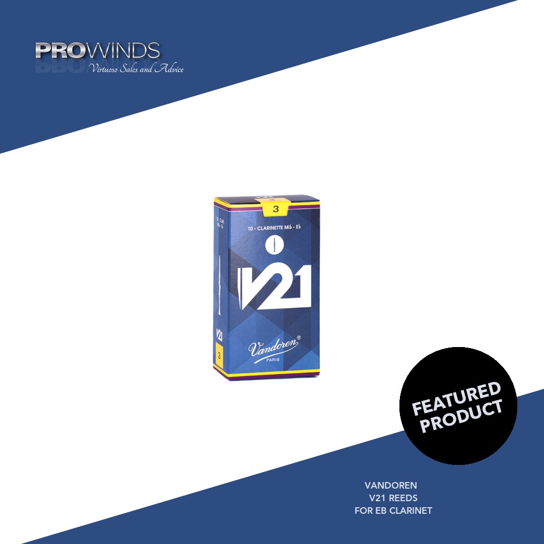 The Vandoren V21 is the perfect reed for your Eb clarinet! It's the optimal choice for performances that require the ability to handle large interval leaps efficiently with an even and rich tone. Get yours today! ow.ly/Iqym50xZ73X

#Vandoren #reed #clarinet