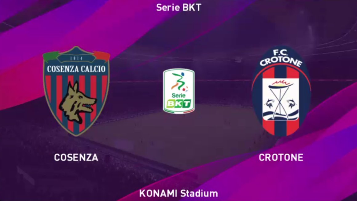 Lega_B's tweet photo. 🎮 E-games! Prosegue il campionato virtuale della #SerieBKT nato dalla partnership tra @officialpes by Konami e Lega B per simulare i posticipi del campionato. @CosenzaOfficial🆚@FcCrotoneOff il match di questa sera. Seguilo sulla nostra pagina Facebook alle 18!😆 #Bgames #COSCRO https://t.co/OTuCewyoDE