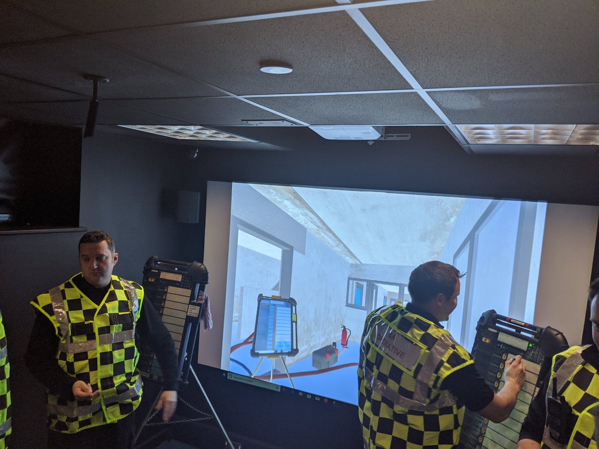 NFRSCTOA's tweet photo. Tall Buildings Input again today for another cohort of our Operational Crews.
Utilising @XVRsimulation and #NOGP to deliver essential training
@northantsfire #firefighter #fireservice #training #operationaldevelopment #opseffectiveness #incidentcommand #alwayslearning https://t.co/BysYkK1qE8