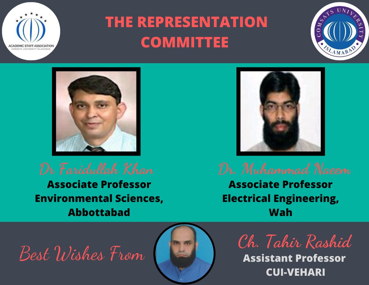 ChTahirRashid1's tweet photo. #CUIElections
#SAVECOMSATS https://t.co/IHzVqthLQu