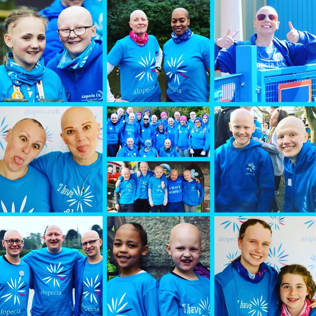 Blue Monday? Blue is our colour! These photos were taken at previous <a href="/altontowers/">Alton Towers Resort</a> events. Each year we visit the theme park for awareness, support &amp; fun! Join us this April: alopecia.org.uk/Event/trip-to-… #bluemonday #alopeciauk #alopecia #alopeciaawareness #alopeciasupport #altontowers