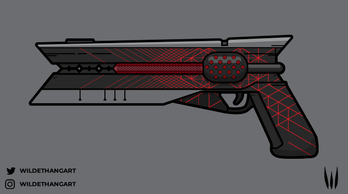 The Sunshot exotic hand cannon with the Red Dwarf ornament. 