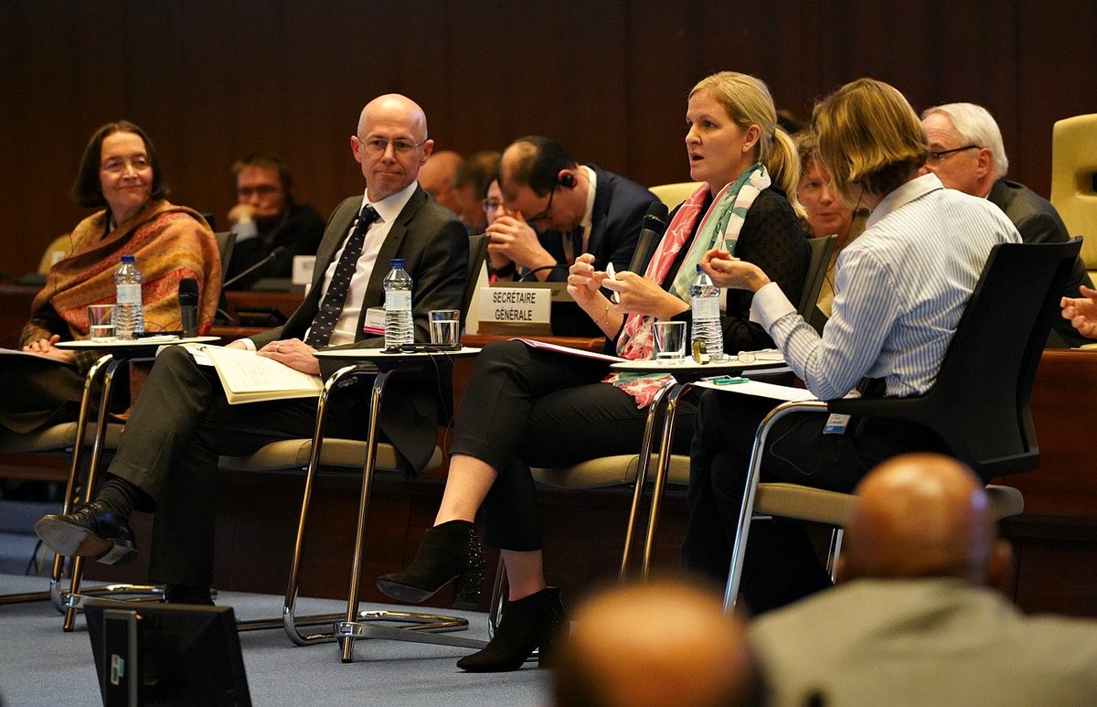 Today, <a href="/KirstyCoventry/">Kirsty Coventry</a> made the voice of athletes heard at the @ILO Global Dialogue Forum on decent work in the world of sport. "There is no decision in the IOC without the involvement of the athletes." <a href="/Athlete365/">Athlete365</a>