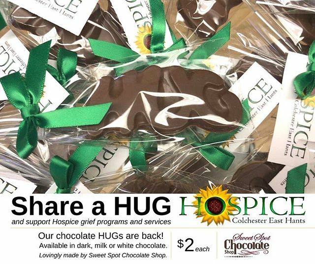 Our chocolate HUGS are back! Help the Colchester East Hants Hospice Society show some love throughout our community, while raising funds for our grief programs and services.
.
Here's how:
1. Contact our office to place an order – (902) 893-3265 or info@c… ift.tt/2RyXod9