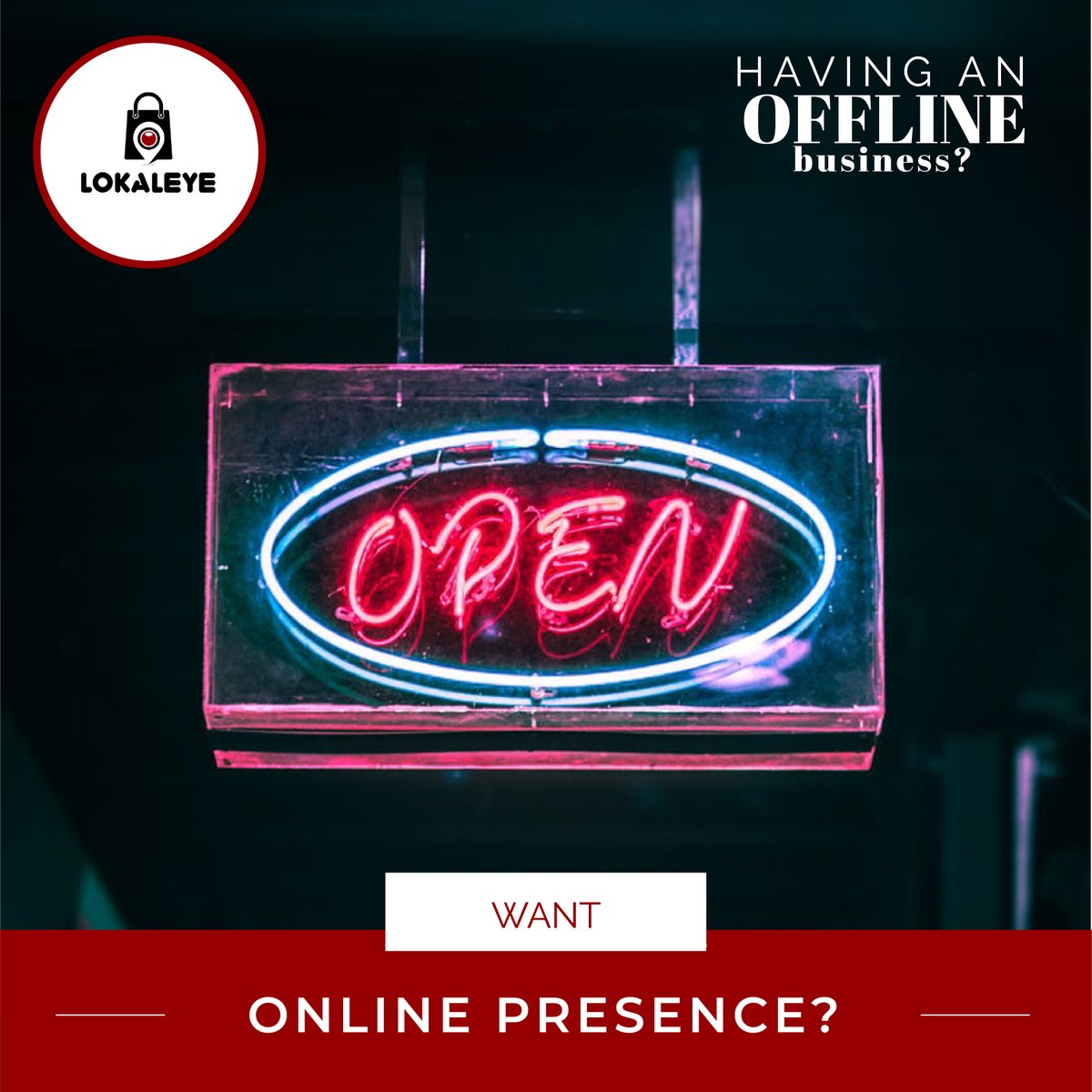 lokaleyeapp's tweet photo. Having an offline business?
Wanted to increase your presence and visibility?

#lokaleye #clothes #jewellery #footwear #indianwear #furniture #homedecor #newmarketplace #indiagoinglokal #localbusiness #localshopping #iamlokalite https://t.co/SOh7kcsJIO
