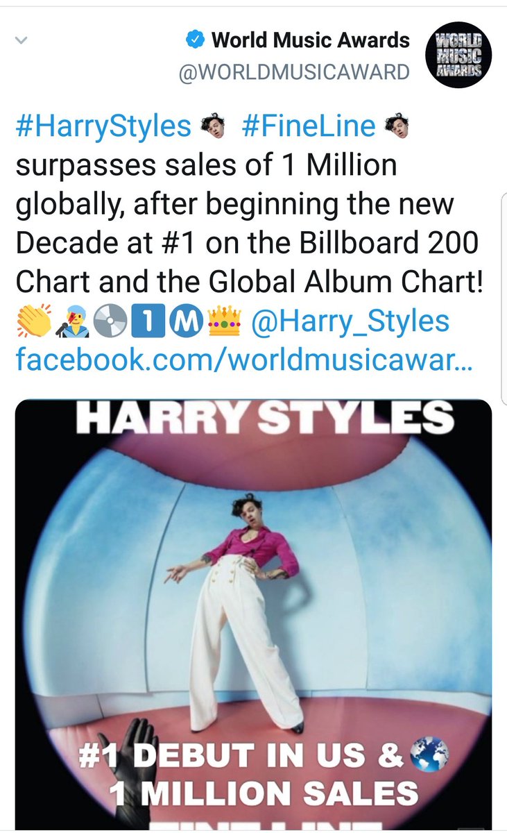 'Fine Line' by Harry Styles is now Harry's best-selling album in pure sales in the US, surpassing his debut album 'Harry Styles' ( in PURE sales).'Fine Line' also sold over 1 MILLION units WW.