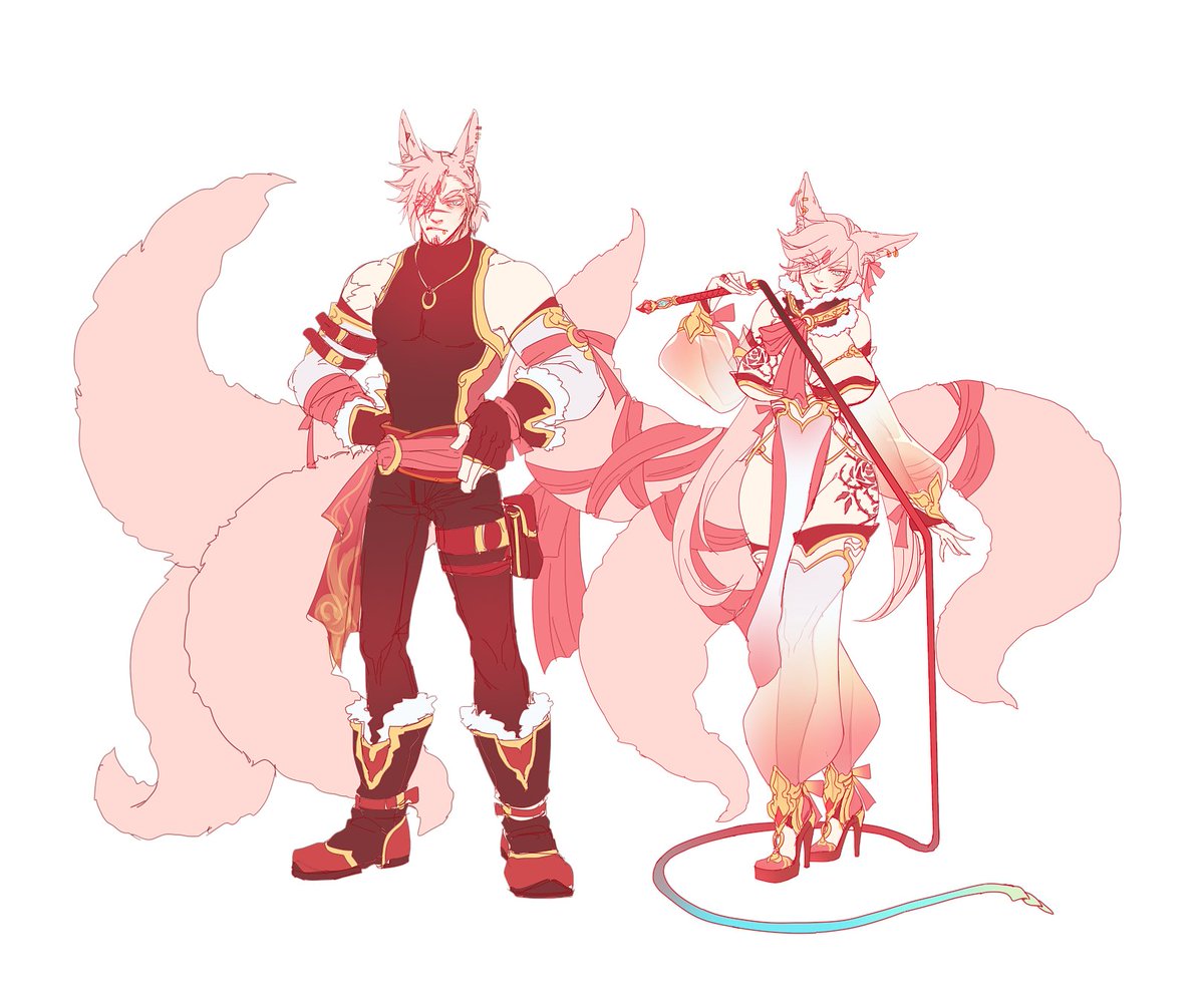 chiyau0829's tweet photo. #OC #Original #Redquartz #紅晶
Original character.
Adwor & Aphro, brother and sister three tail foxes.
Aphro is the most lovely, sexy and queen of my OC in my heart😚😚😚😚 https://t.co/aRTCecIjmU