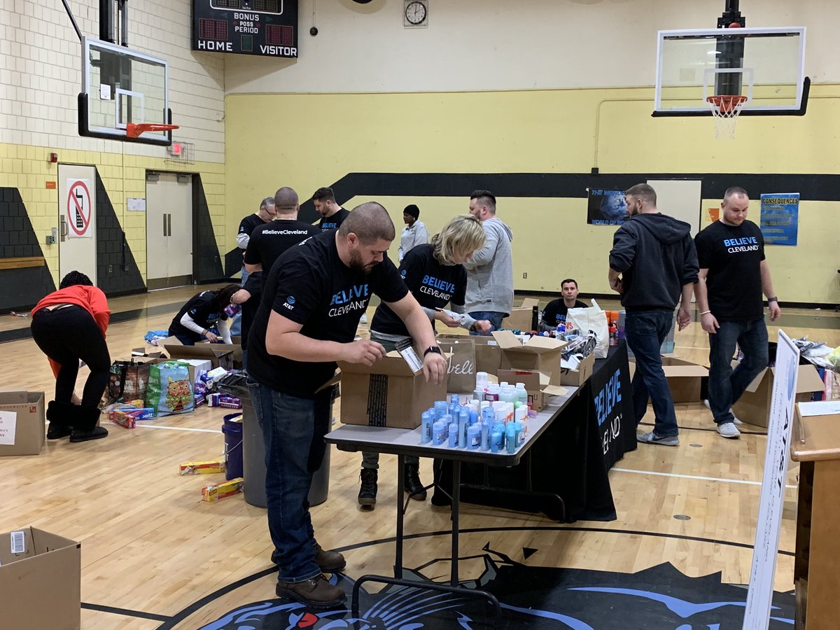 Proud of my team for all of their donations and volunteer time today! #BelieveCleveland #LifeatATT