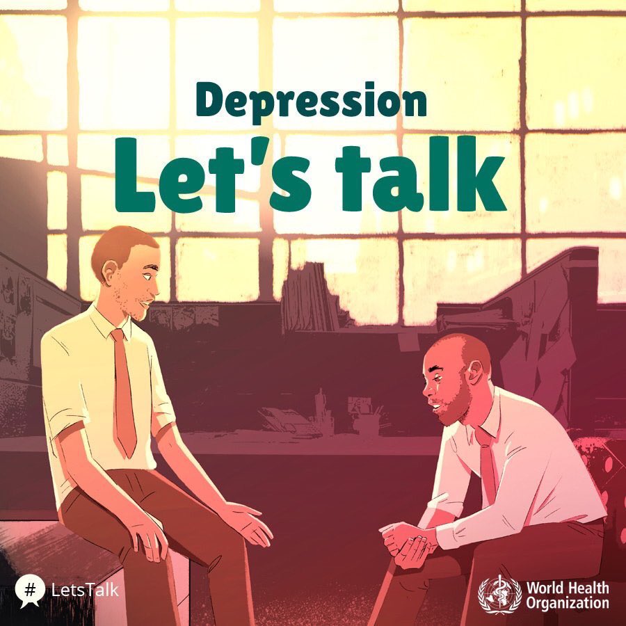 WHO's tweet photo. #Depression is not a sign of weakness #LetsTalk https://t.co/U8eLki0boh
