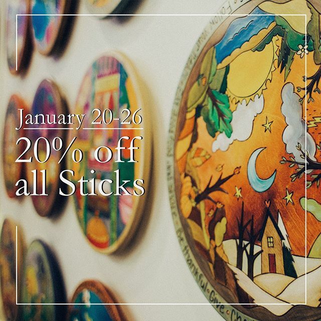 We're grateful for the progress Martin Luther King Jr. made during his time. What better way to help celebrate MLK Day than with a week long sale? 20% off all sticks until Sunday, January 26th. Don't miss out on this one. ⁠
⁠
**Excludes custom orders** ift.tt/2TDMVzX